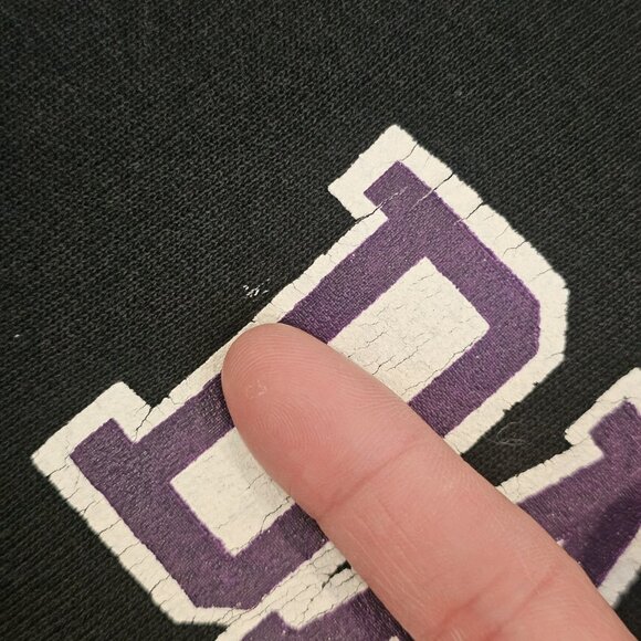 VTG 90s Yorkwood Basketball Sweatshirt Black Russell Athletics Sz XL Made In USA - Picture 8 of 10